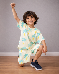 Boy wearing Anaario Palm Squad Co-ord Set