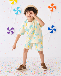 Boy wearing Anaario Palm Squad Co-ord Set