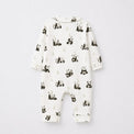 Panda & Bamboo bamboo cotton baby sleepsuit — two-way zip romper onesie