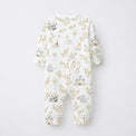Panda Leaves bamboo cotton baby sleepsuit — two-way zip romper onesie