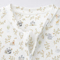 Panda Leaves bamboo cotton baby sleepsuit — footed zip-front sleepsuit, onesie romper