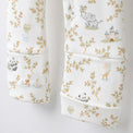Panda Leaves bamboo cotton baby sleepsuit — bamboo cotton onesie romper flatlay
