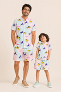 Boy wearing Anaario Pastel Horse Shorts