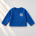 Cobalt Blue Varsity Fleece Set top by Anaario