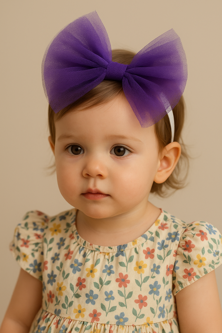 Peach bow hairband by Anaario