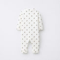 Penguin bamboo cotton baby sleepsuit — full-sleeve two-way zip romper onesie, front