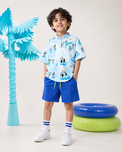 Boy wearing Anaario Penguin Chill Magic Shorts Co-ord Set