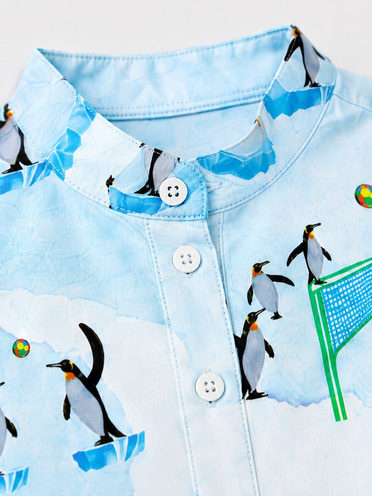 Boy wearing Anaario Penguin Ice Shirt