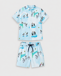 Boy wearing Anaario Penguin Ice Shirt Set
