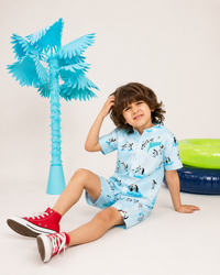 Boy wearing Anaario Penguin Ice Shorts
