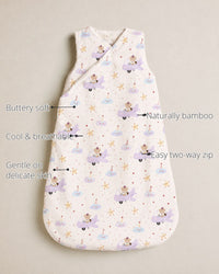 Aeroplane Teddy Bamboo Baby Sleeping Bag features