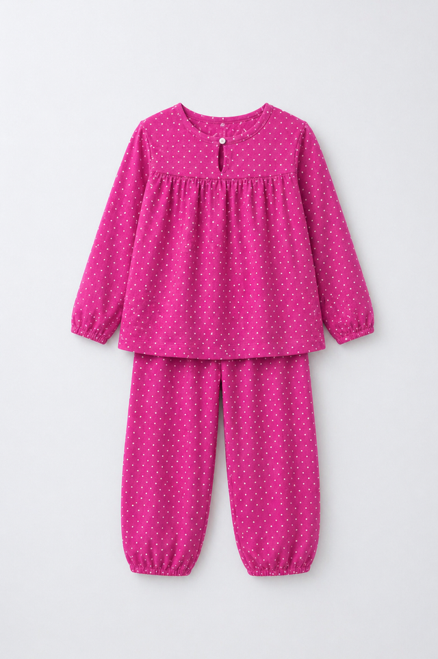 Girl wearing Anaario Pink-a-Boo Night Suit