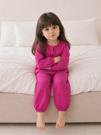 Girl wearing Anaario Pink-a-Boo Night Suit