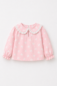 Girl wearing Anaario Pink Alphabet Night Suit