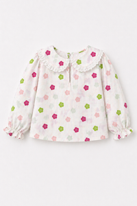 Girl wearing Anaario Pink Blossom Night Suit