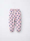 Pink-Blue Rectangle Jogger Set flat lay by Anaario