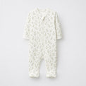 Pink Bunny bamboo cotton baby sleepsuit — full-sleeve baby sleepsuit, zip onesie