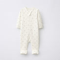 Pink Bunny bamboo cotton baby sleepsuit — two-way zip romper onesie