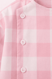 Boy wearing Anaario Pink Check Pocket Co-ord Set