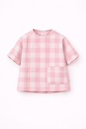 Boy wearing Anaario Pink Check Pocket Co-ord Set