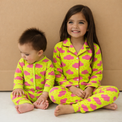 Girl wearing Anaario Pink Clouds Night Suit
