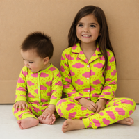 Girl wearing Anaario Pink Clouds Night Suit