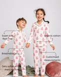 Boy wearing Anaario Pink Cow Night Suit