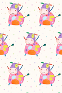 Boy wearing Anaario Pink Cow Night Suit