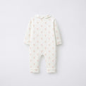 Pink Mushroom bamboo cotton baby sleepsuit — two-way zip romper onesie
