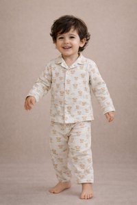 Boy wearing Anaario Pink Sheep Night Suit