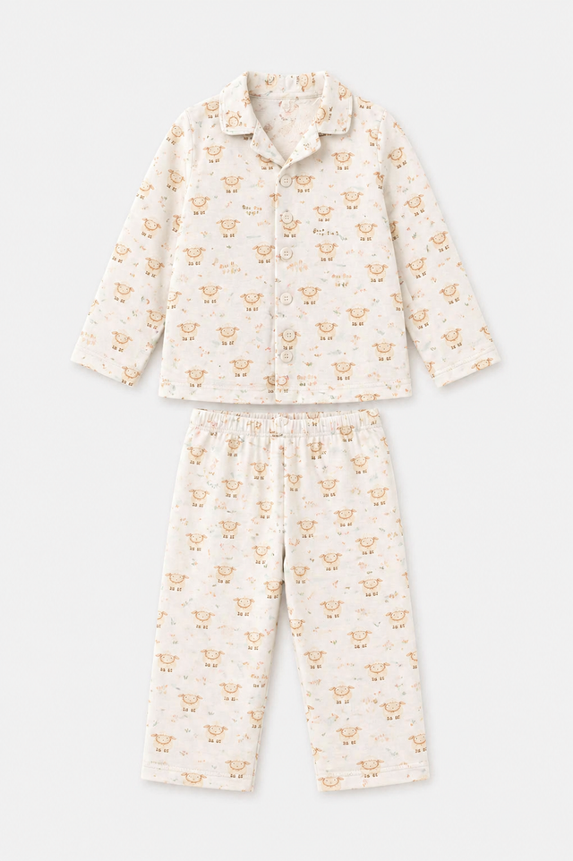 Boy wearing Anaario Pink Sheep Night Suit
