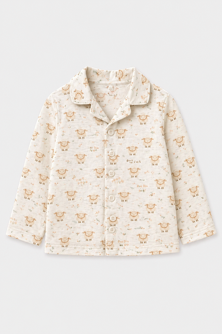 Boy wearing Anaario Pink Sheep Night Suit