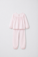 Girl wearing Anaario Pink Stripes Night Suit