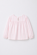 Girl wearing Anaario Pink Stripes Night Suit
