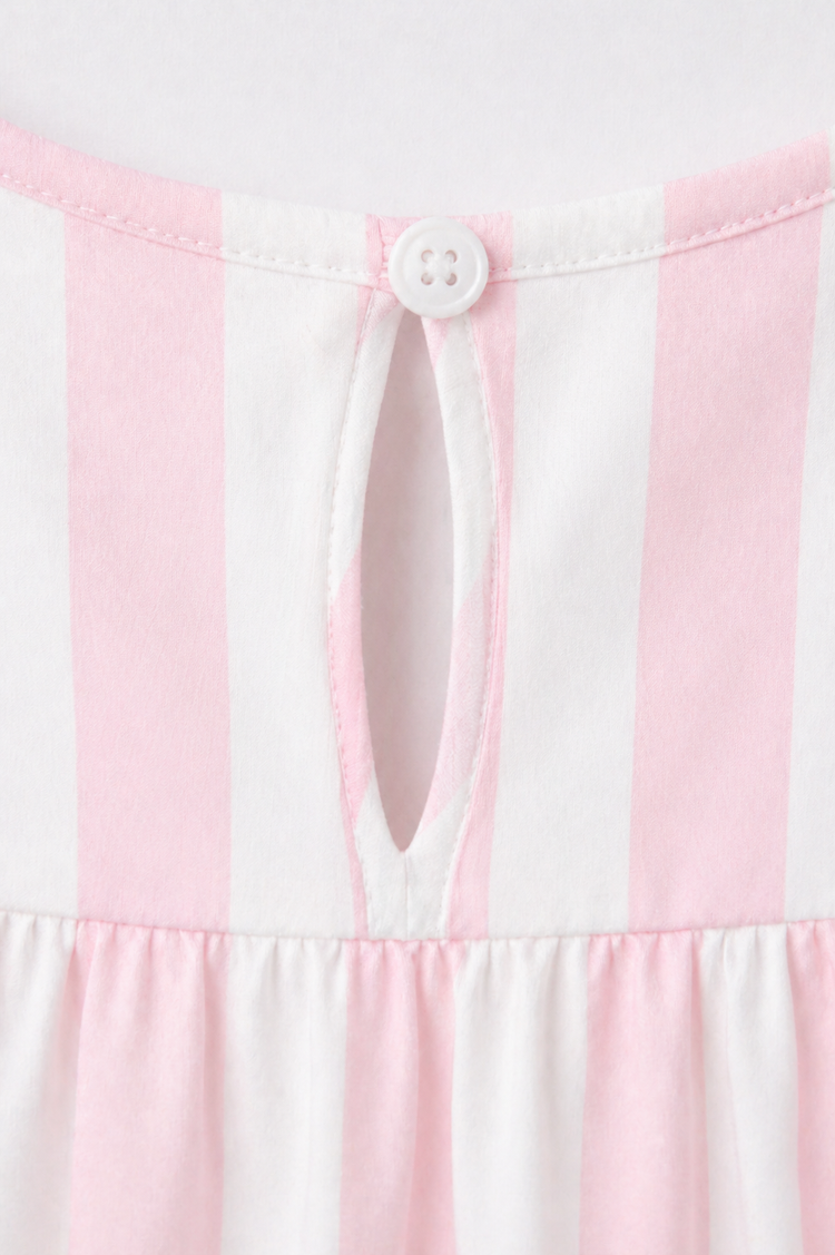 Girl wearing Anaario Pink Stripes Night Suit