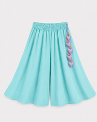 Indian Pink Teal Palazzo Set - Anaario - Image 5