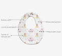 Anaario Pink Teddy Bamboo Baby Bib key features