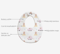 Anaario Pink Teddy Bamboo Baby Bib key features
