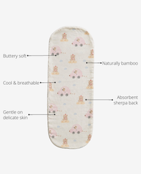 Anaario Pink Teddy Bamboo Baby Burp Cloth key features