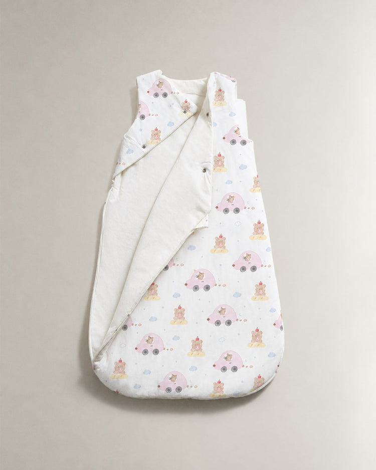 Pink Teddy Bamboo Baby Sleeping Bag
