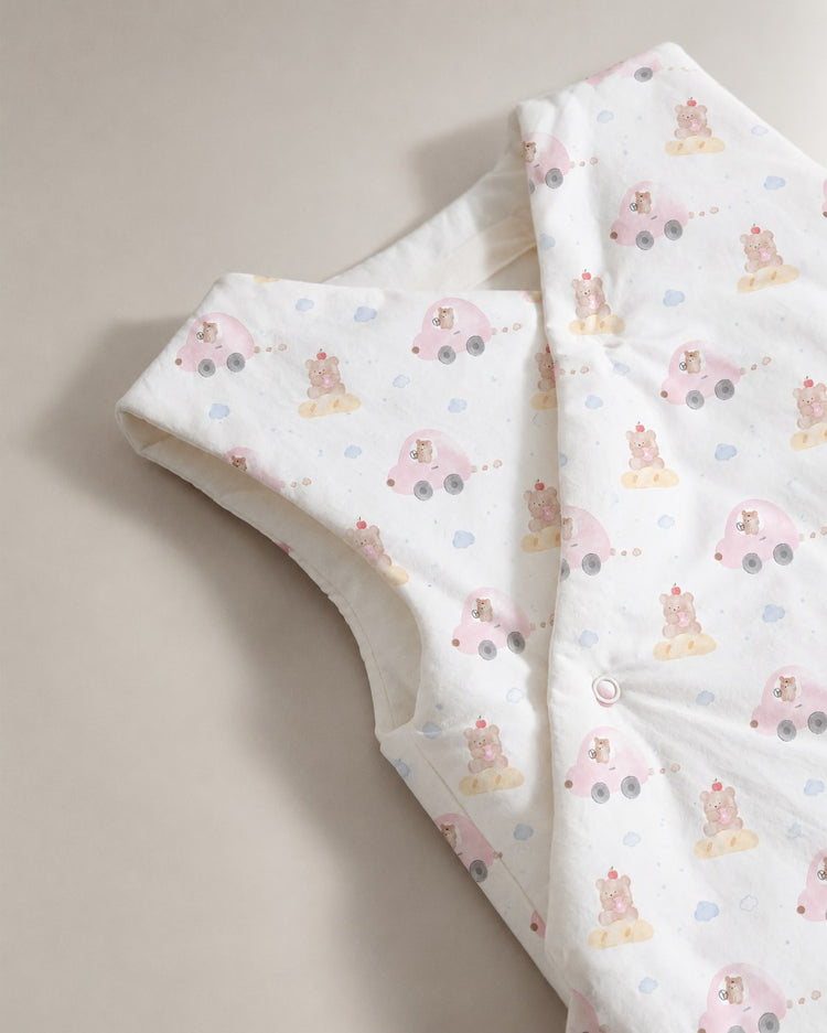 Pink Teddy Bamboo Baby Sleeping Bag