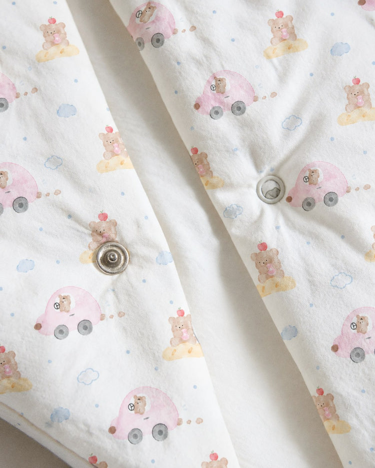 Pink Teddy Bamboo Baby Sleeping Bag