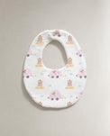 Pink teddy bamboo baby bib by Anaario