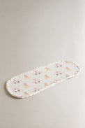 Pink Teddy bamboo baby burp cloth — absorbent sherpa backing