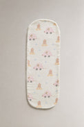 Pink teddy bamboo baby burp cloth by Anaario