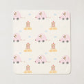 Pink Teddy bamboo baby quilt — pink teddy print, soft bamboo cotton