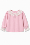Girl wearing Anaario Pink Whispers Night Suit