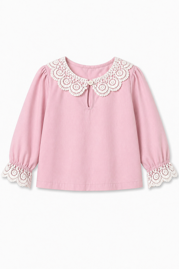 Girl wearing Anaario Pink Whispers Night Suit