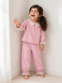 Girl wearing Anaario Pink Whispers Night Suit