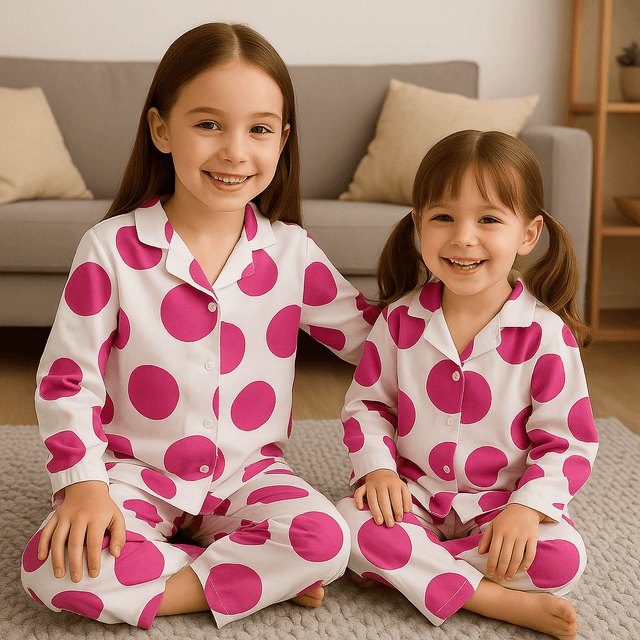 Girl wearing Anaario Pinkberry Pop Night Suit